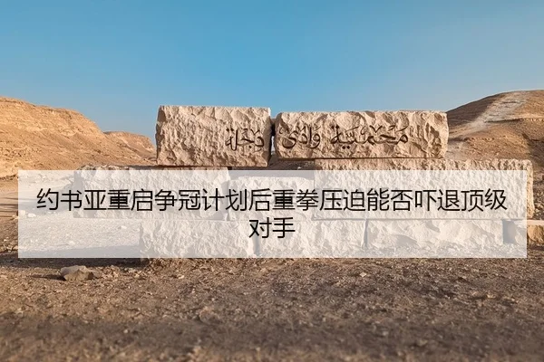 约书亚重启争冠计划后重拳压迫能否吓退顶级对手